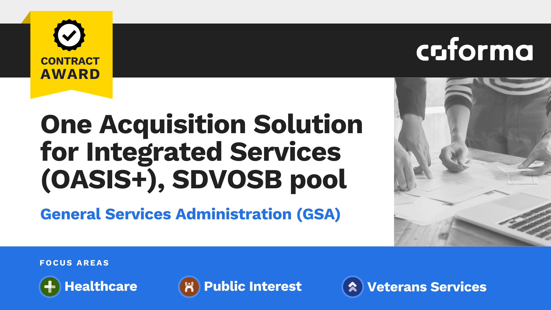 Coforma Secures Spot on GSA’s OASIS+ Contract Vehicle