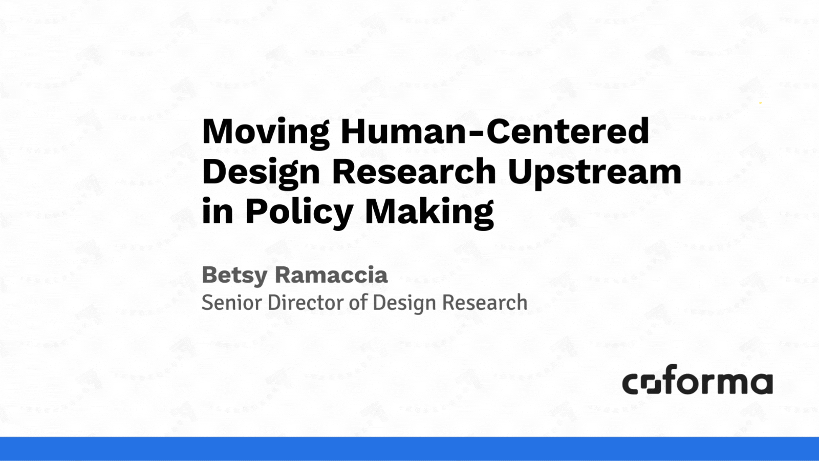 Moving Human-Centered Design Research Upstream in Policy Making