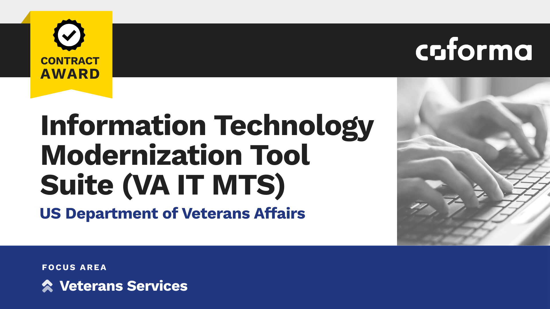 Coforma Selected to Modernize VA’s Cloud-Based Tool Suite