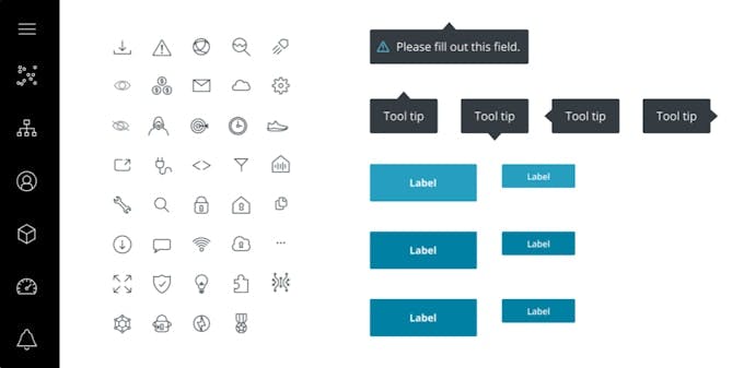 Assets created to build the design system behind the platform.
