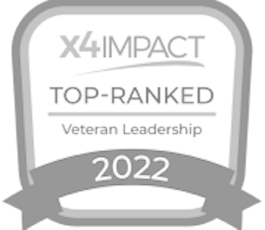 X4 Impact Top-Ranked Veteran Leadership Award 2022 Badge