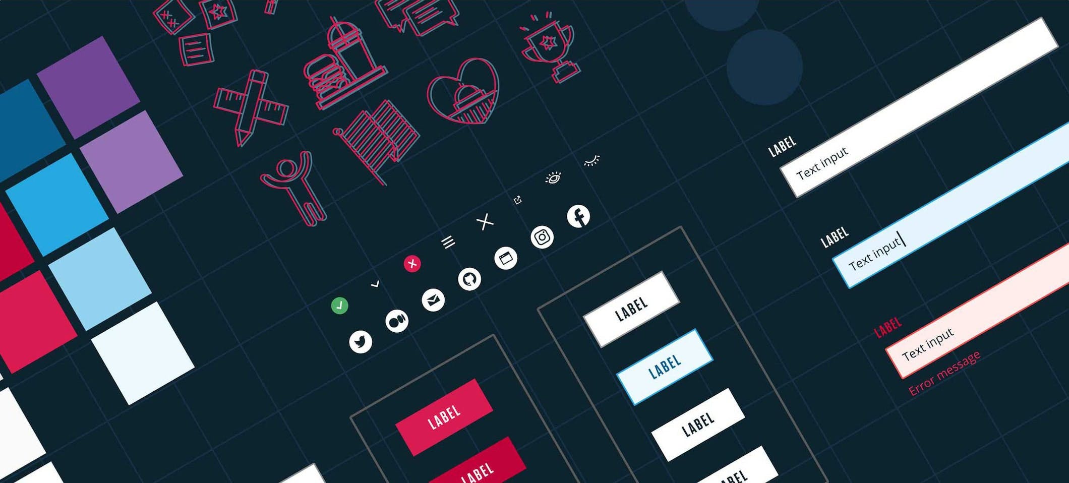 DotGov's digital design system including buttons, form fields, icons, layouts, and more